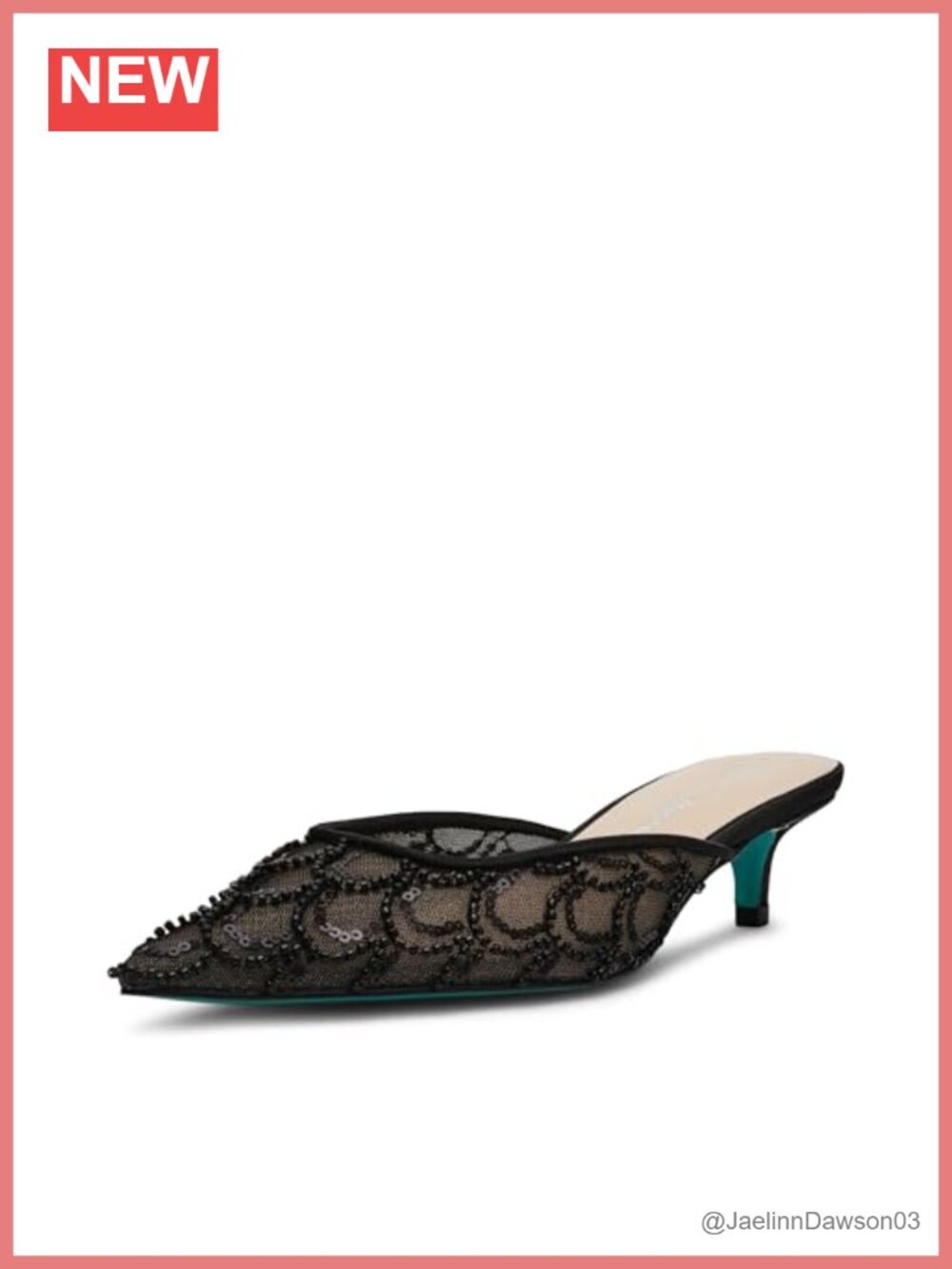 Betsey Johnson Ellis Women's Pointed Toe Kitten Heel Pump Shoes 2"